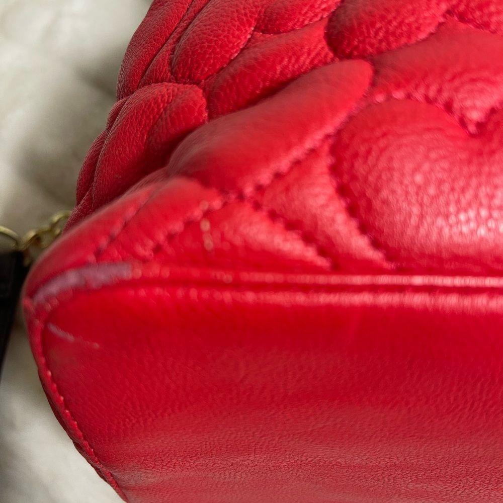 Betsey Johnson Red and Black Satchel with Bow - Picture 14 of 16